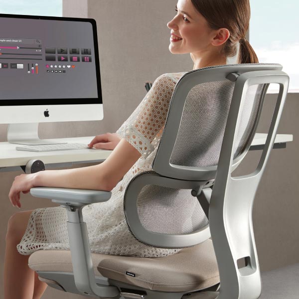 Shelby Grey Mesh Back Operator Chair
